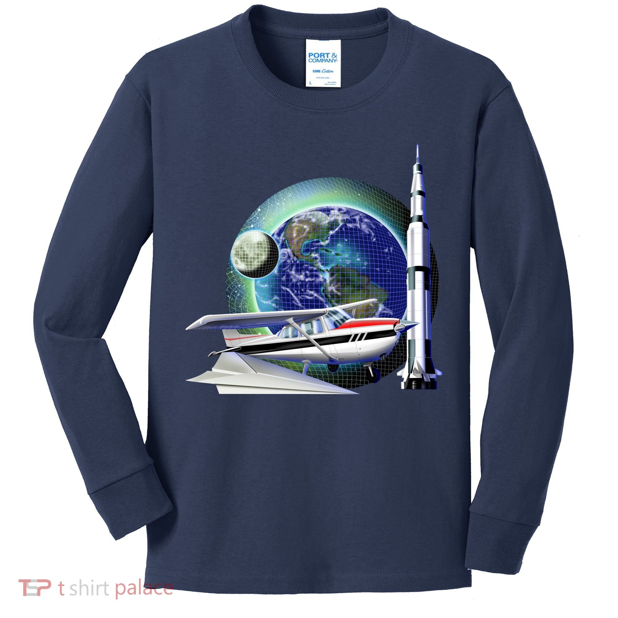 Science Club Blast Off Kids Long Sleeve Shirt