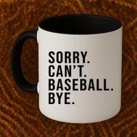 Sorry Can't Baseball Bye Funny Baseball Lover Game Day Vibes Gift Coffee Mug thumb 2