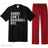 Sorry Can't Baseball Bye Funny Baseball Lover Game Day Vibes Gift Pajama Set thumb 0