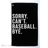 Sorry Can't Baseball Bye Funny Baseball Lover Game Day Vibes Gift Golf Towel thumb 0