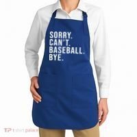 Sorry Can't Baseball Bye Funny Baseball Lover Game Day Vibes Gift Apron thumb 2