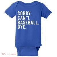 Sorry Can't Baseball Bye Funny Baseball Lover Game Day Vibes Gift Baby Bodysuit thumb 0