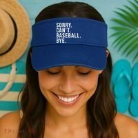 Sorry Can't Baseball Bye Funny Baseball Lover Game Day Vibes Gift Visor thumb 2