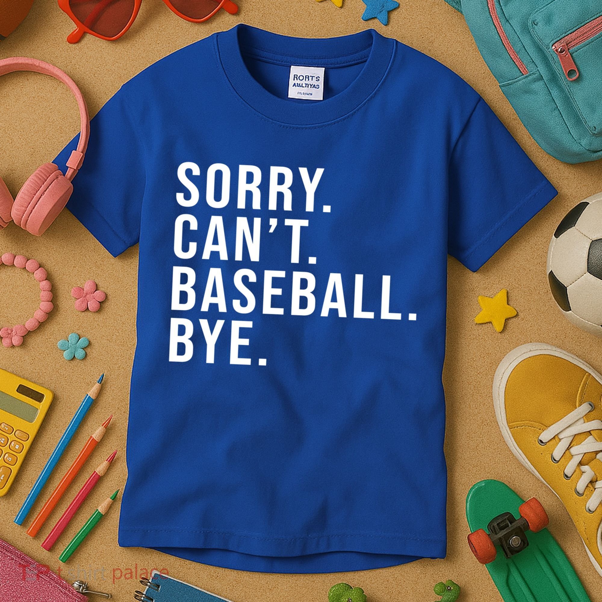 Sorry Can't Baseball Bye Funny Baseball Lover Game Day Vibes Gift Kids T-Shirt
