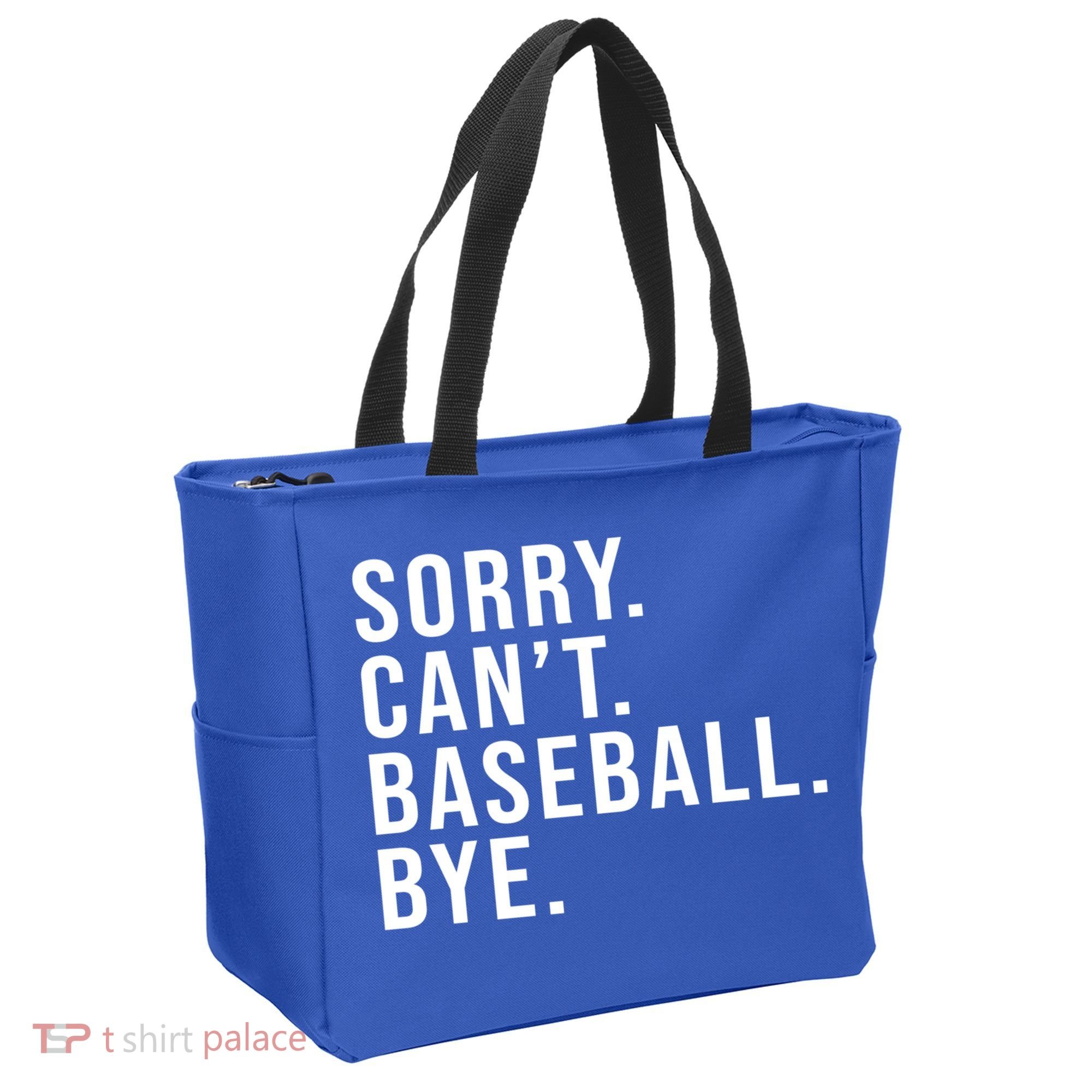 Sorry Can't Baseball Bye Funny Baseball Lover Game Day Vibes Gift Tote Bag