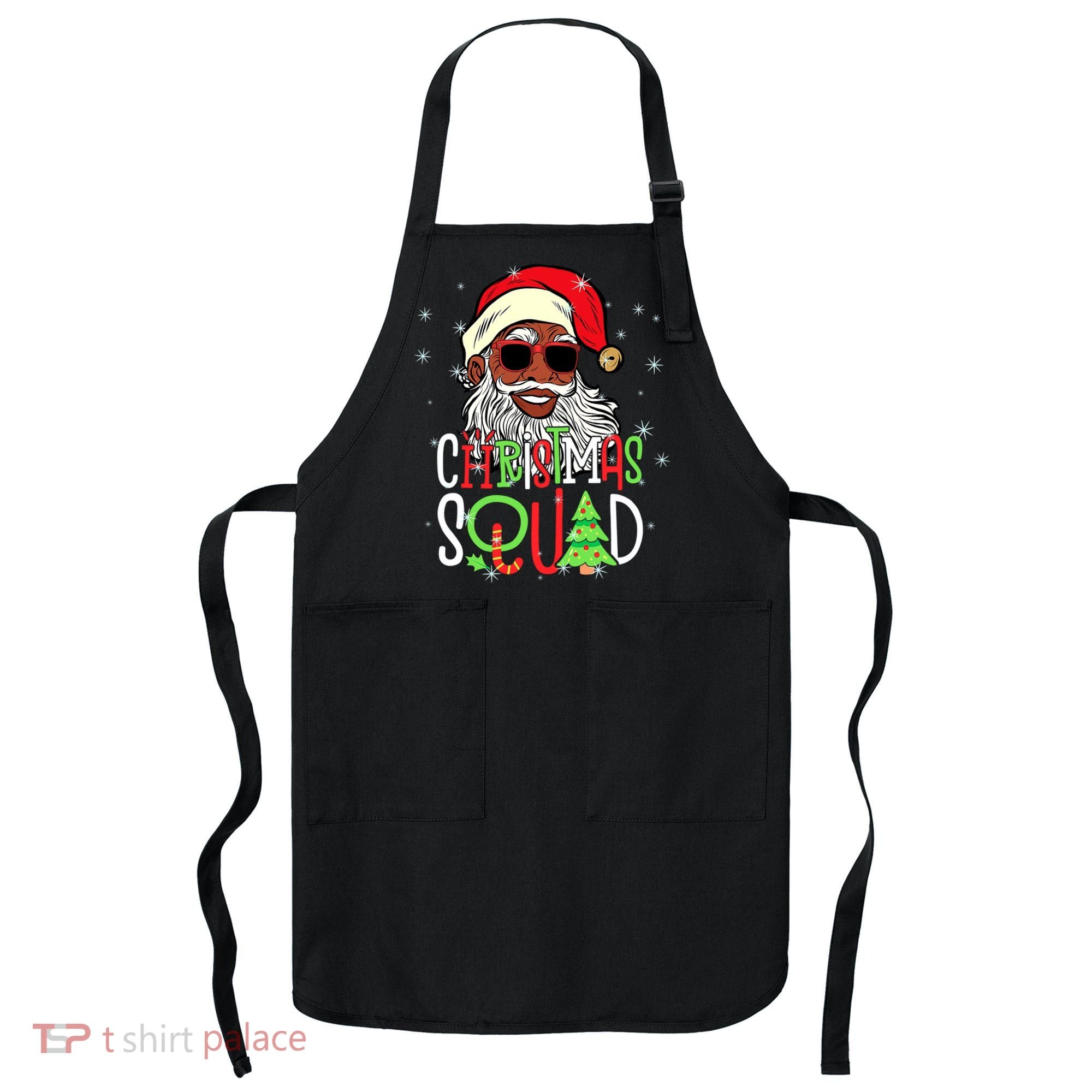 Santa Claus Black Xmas Santa Afro African American Proud Apron