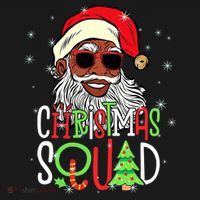 Santa Claus Black Xmas Santa Afro African American Proud T-Shirt thumb 7