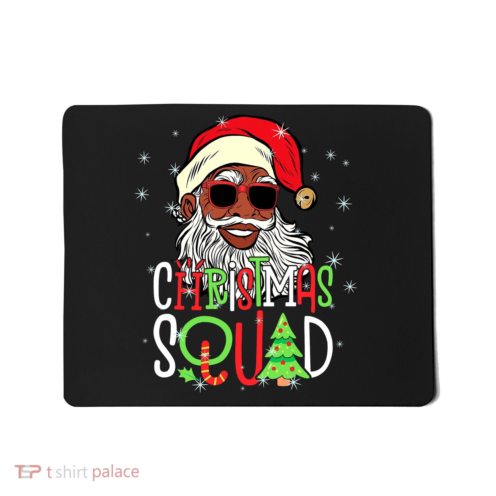 Santa Claus Black Xmas Santa Afro African American Proud Mousepad