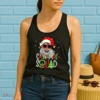Santa Claus Black Xmas Santa Afro African American Proud Women's Tank Top thumb 2