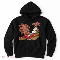 Santa Claus Beach Cocktail Christmas Hoodie thumb 0