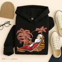 Santa Claus Beach Cocktail Christmas Hoodie thumb 4