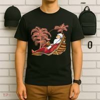 Santa Claus Beach Cocktail Christmas T-Shirt thumb 6