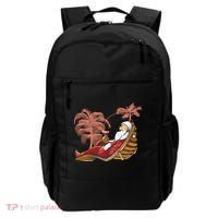 Santa Claus Beach Cocktail Christmas Backpack thumb 0