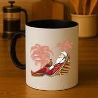 Santa Claus Beach Cocktail Christmas Coffee Mug thumb 4