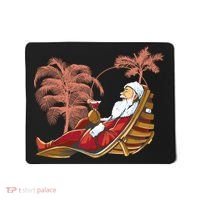 Santa Claus Beach Cocktail Christmas Mousepad thumb 0