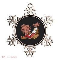 Santa Claus Beach Cocktail Christmas Ornament thumb 0