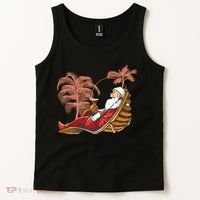 Santa Claus Beach Cocktail Christmas Tank Top thumb 2