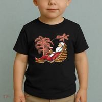 Santa Claus Beach Cocktail Christmas Toddler T-Shirt thumb 2