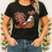 Santa Claus Beach Cocktail Christmas Women's T-Shirt thumb 2
