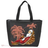 Santa Claus Beach Cocktail Christmas Tote Bag thumb 0