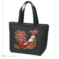 Santa Claus Beach Cocktail Christmas Tote Bag thumb 3
