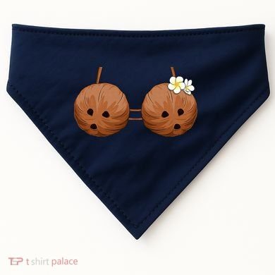 Summer Coconut Bra Halloween Hawaii USA-Made Doggie Bandana