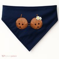 Summer Coconut Bra Halloween Hawaii USA-Made Doggie Bandana thumb 0