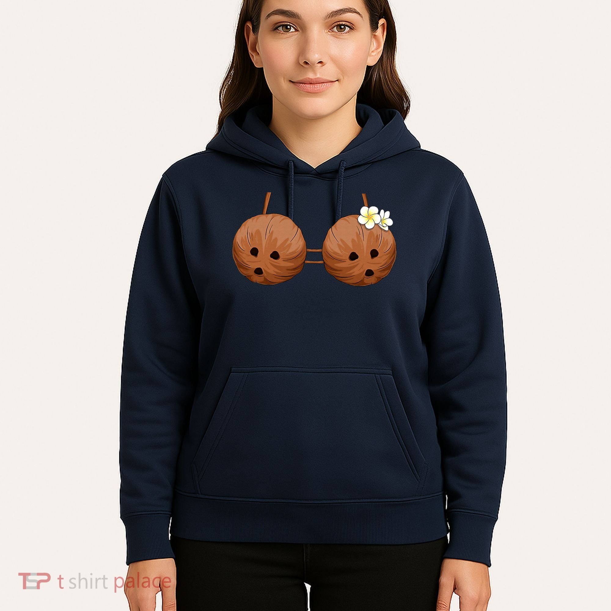 Summer Coconut Bra Halloween Hawaii Hoodie