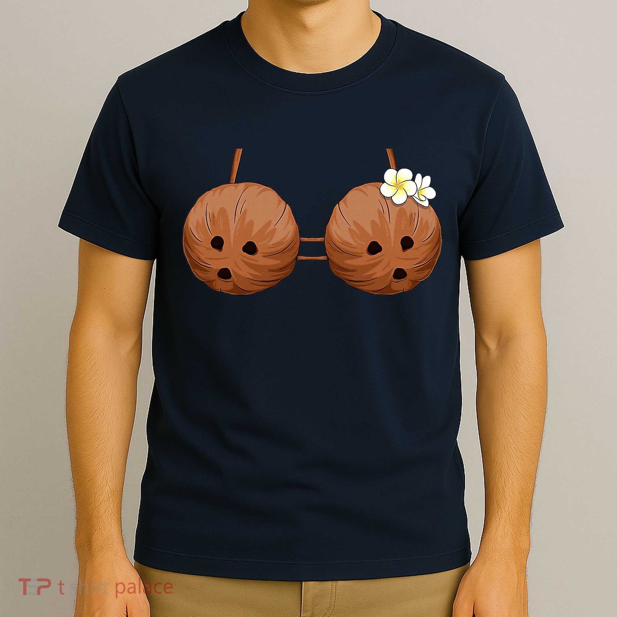 Summer Coconut Bra Halloween Hawaii T-Shirt