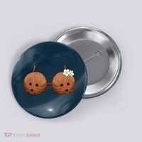 Summer Coconut Bra Halloween Hawaii Button thumb 0