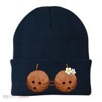 Summer Coconut Bra Halloween Hawaii Beanie thumb 0