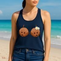 Summer Coconut Bra Halloween Hawaii Women's Tank Top thumb 2