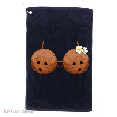 Summer Coconut Bra Halloween Hawaii Golf Towel