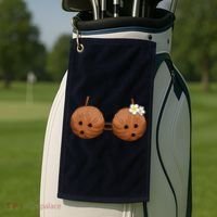 Summer Coconut Bra Halloween Hawaii Golf Towel thumb 2
