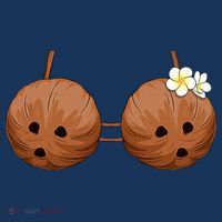 Summer Coconut Bra Halloween Hawaii Visor thumb 3