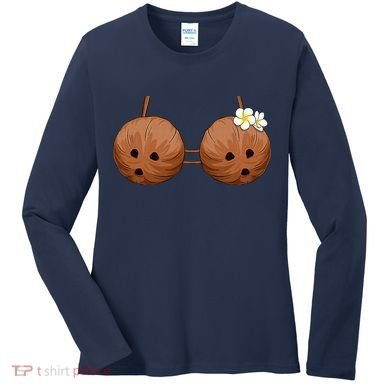 Summer Coconut Bra Halloween Hawaii Women's Long Sleeve Shirt