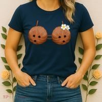 Summer Coconut Bra Halloween Hawaii Women's T-Shirt thumb 2