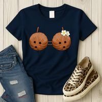 Summer Coconut Bra Halloween Hawaii Women's T-Shirt thumb 3
