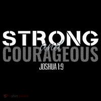 Strong & Courageous Bible Verse Christian Backpack thumb 2