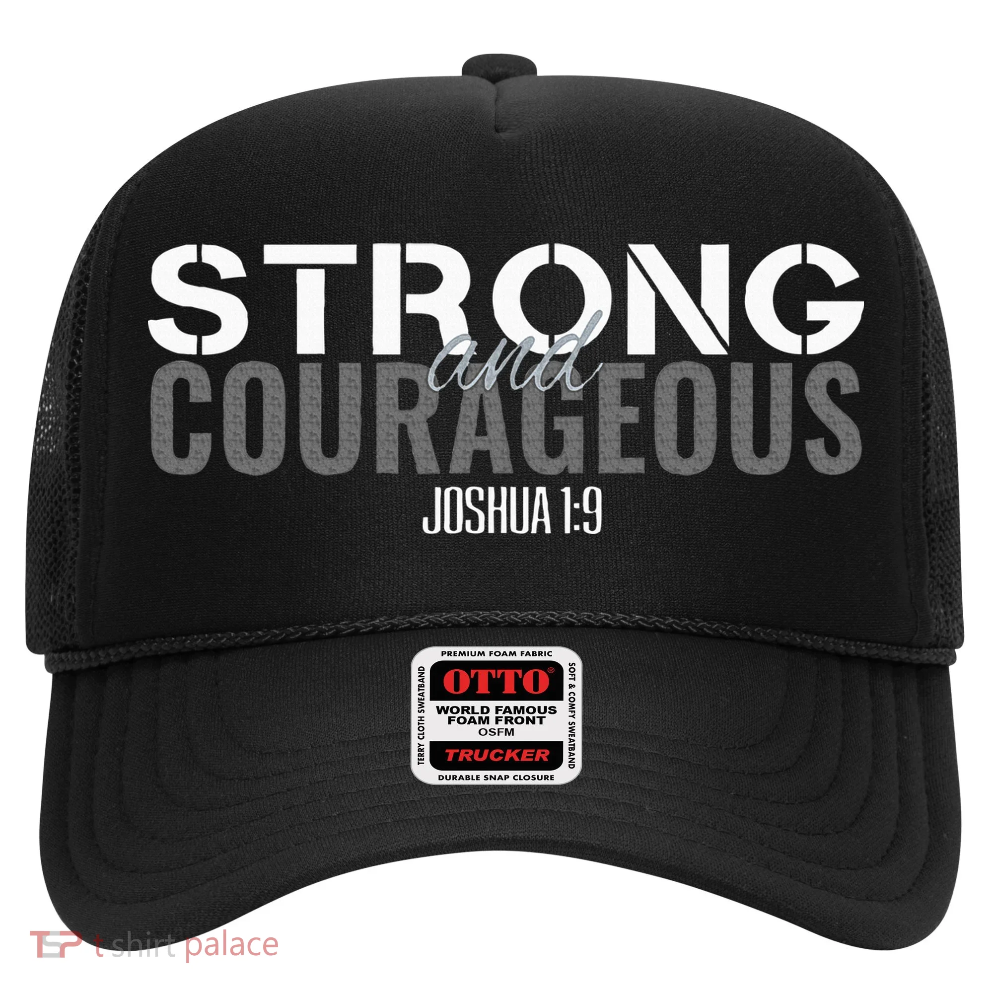Strong & Courageous Bible Verse Christian Hat
