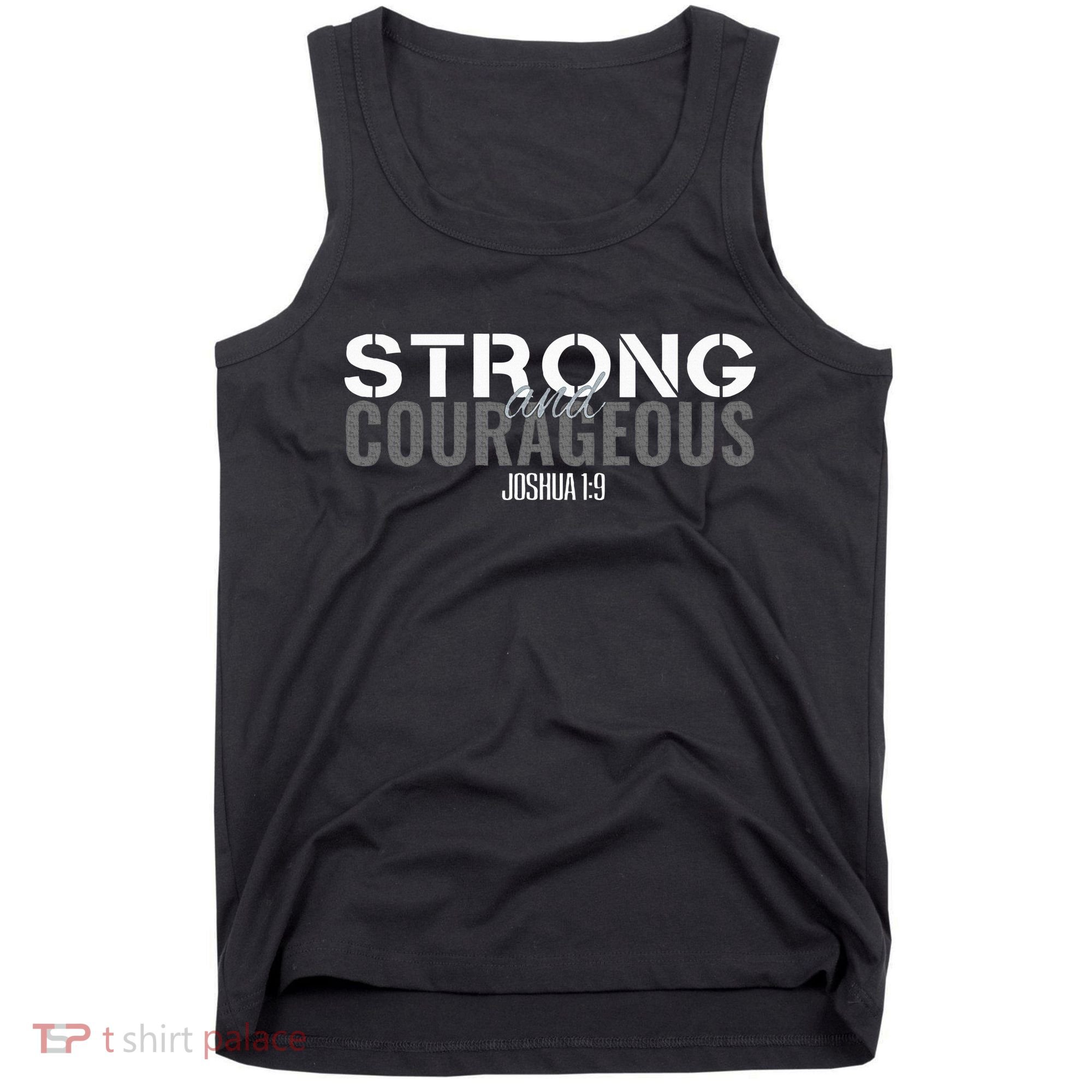 Strong & Courageous Bible Verse Christian Tank Top