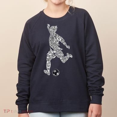 Soccer Player Ball Shadow Word Mashup Women's Sweatshirt