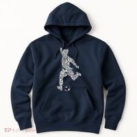Soccer Player Ball Shadow Word Mashup Hoodie thumb 0