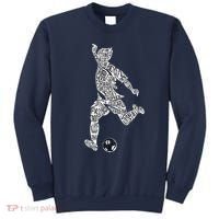 Soccer Player Ball Shadow Word Mashup Sweatshirt thumb 0