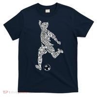 Soccer Player Ball Shadow Word Mashup T-Shirt thumb 0