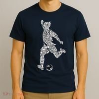 Soccer Player Ball Shadow Word Mashup T-Shirt thumb 3