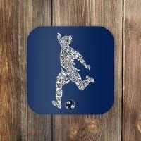 Soccer Player Ball Shadow Word Mashup Coaster thumb 0