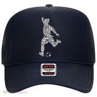 Soccer Player Ball Shadow Word Mashup Hat thumb 0
