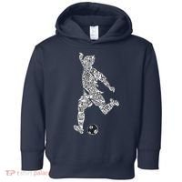 Soccer Player Ball Shadow Word Mashup Toddler Hoodie thumb 0