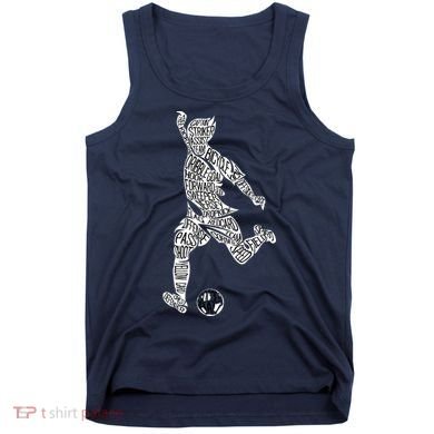 Soccer Player Ball Shadow Word Mashup Tank Top